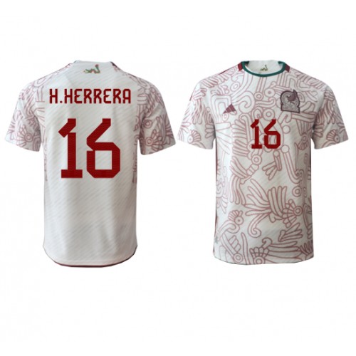 Dres Meksiko Hector Herrera #16 Gostujuci SP 2022 Kratak Rukav